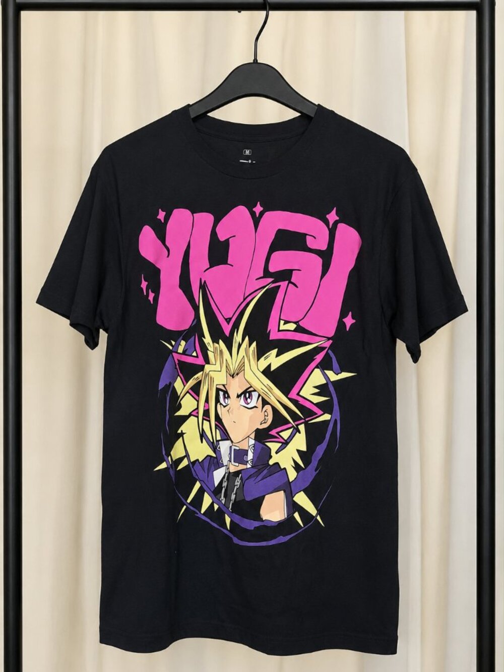 Hot Topic Yu-Gi-Oh! Yugi Portrait Puff Print Black T-Shirt Medium